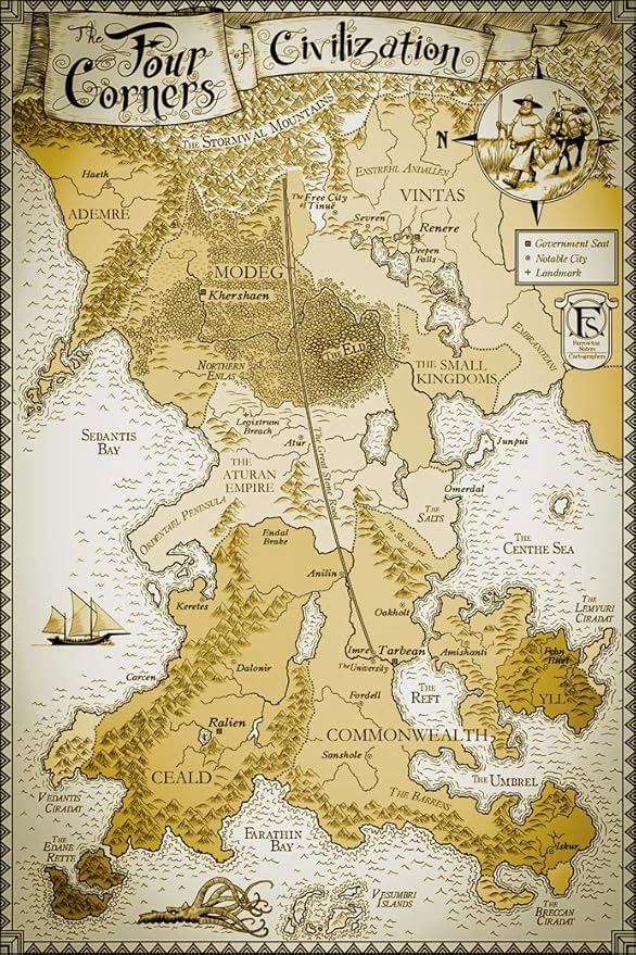 Best Print Store Kingkiller Chronicles The Four Corners