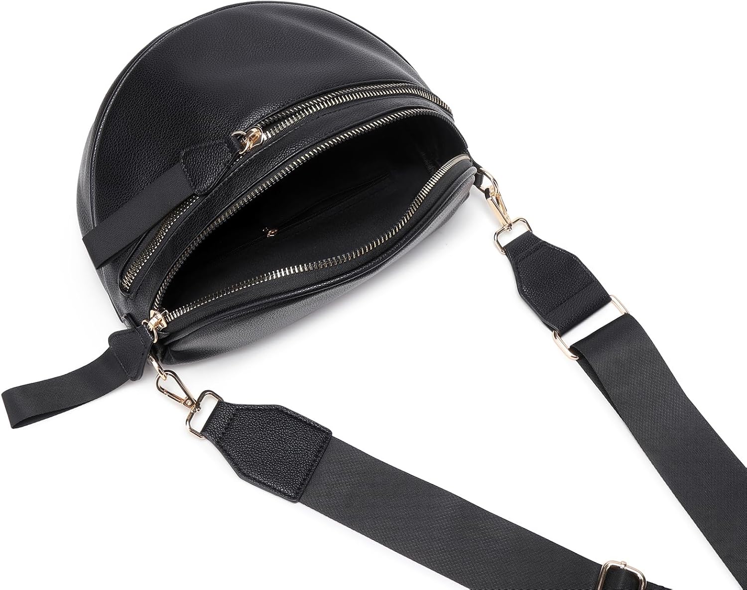 crossbody bags for women Lightweight Fanny Pack Spacious emmafy Sling Bag for Travel, Gym, Running & Daily Use (Black)