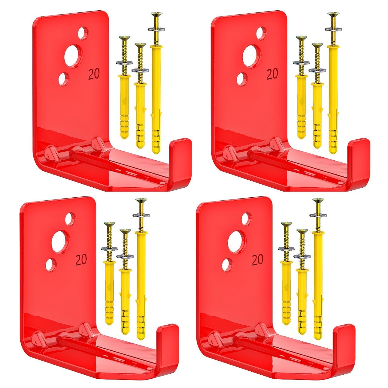 Fire Extinguisher Mount - 4 PCs Universal Fire Extinguisher Bracket with Mounting Accessories - Heavy Duty Fire Extinguisher Mounts & Brackets for 40lb Fire Extinguisher Wall Mount (4Pack)