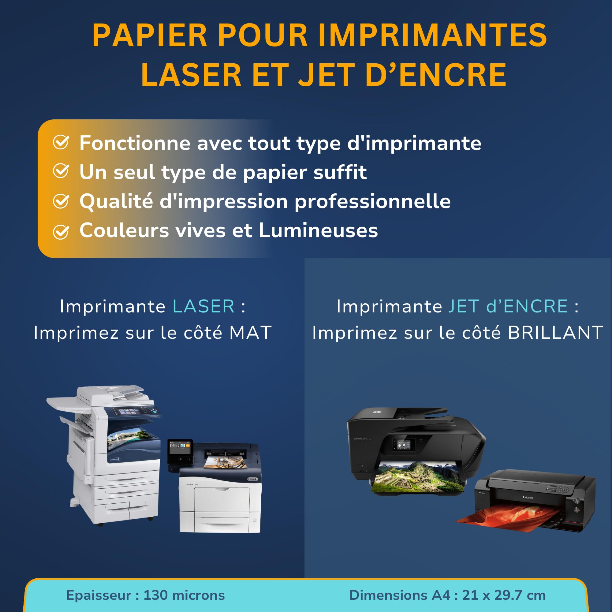 Papier Backlight A4 Rétroéclairé PRO 100 Feuilles pour Porte affiche Vitrine LED et Porte Menu Lumineux. Papier Spécial rétro éclairage NegoLuz ® pour professionnel compatible avec toute imprimante