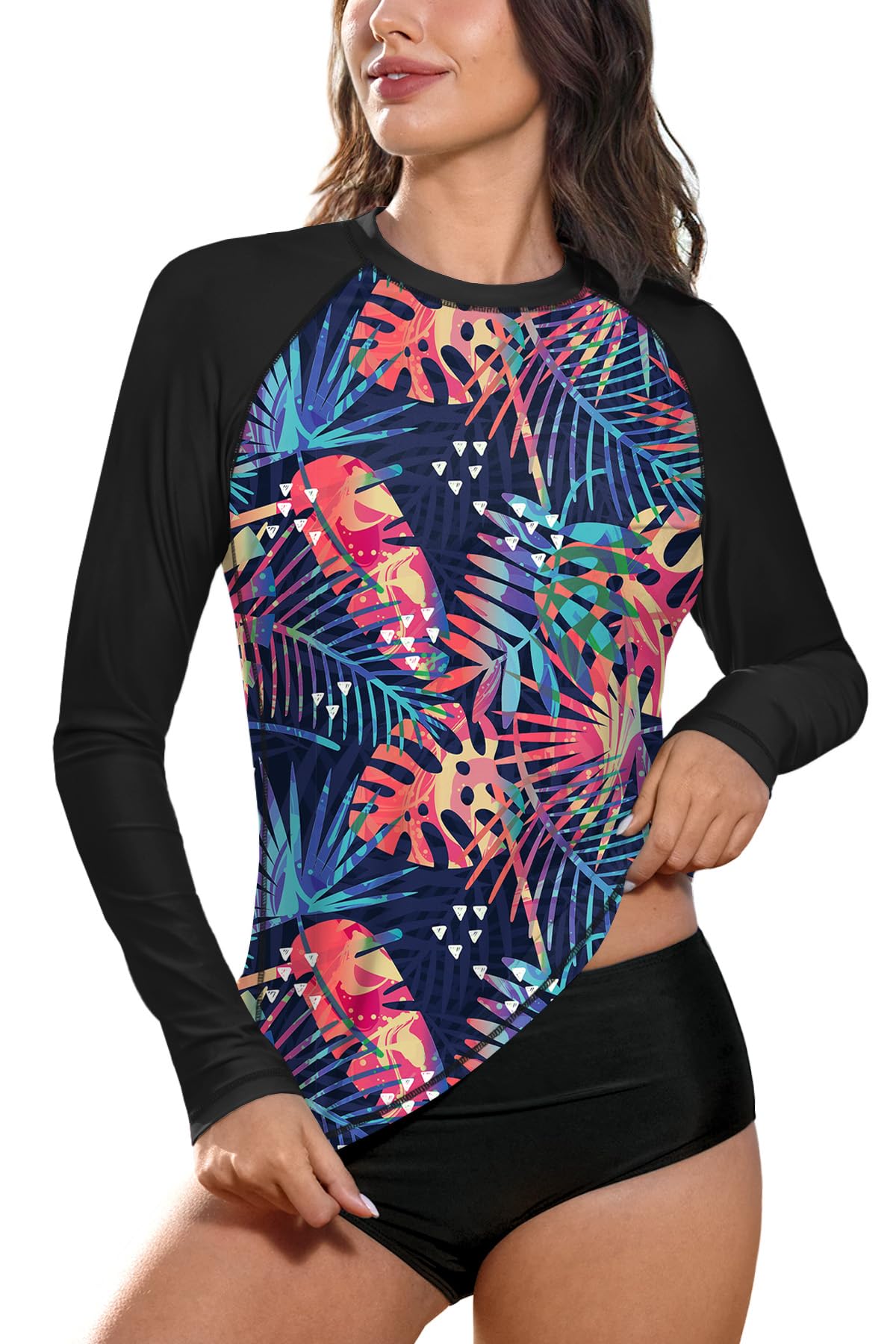 BesserBay Women Long Sleeve Sun Protection UV Rashguard Swim Shirt