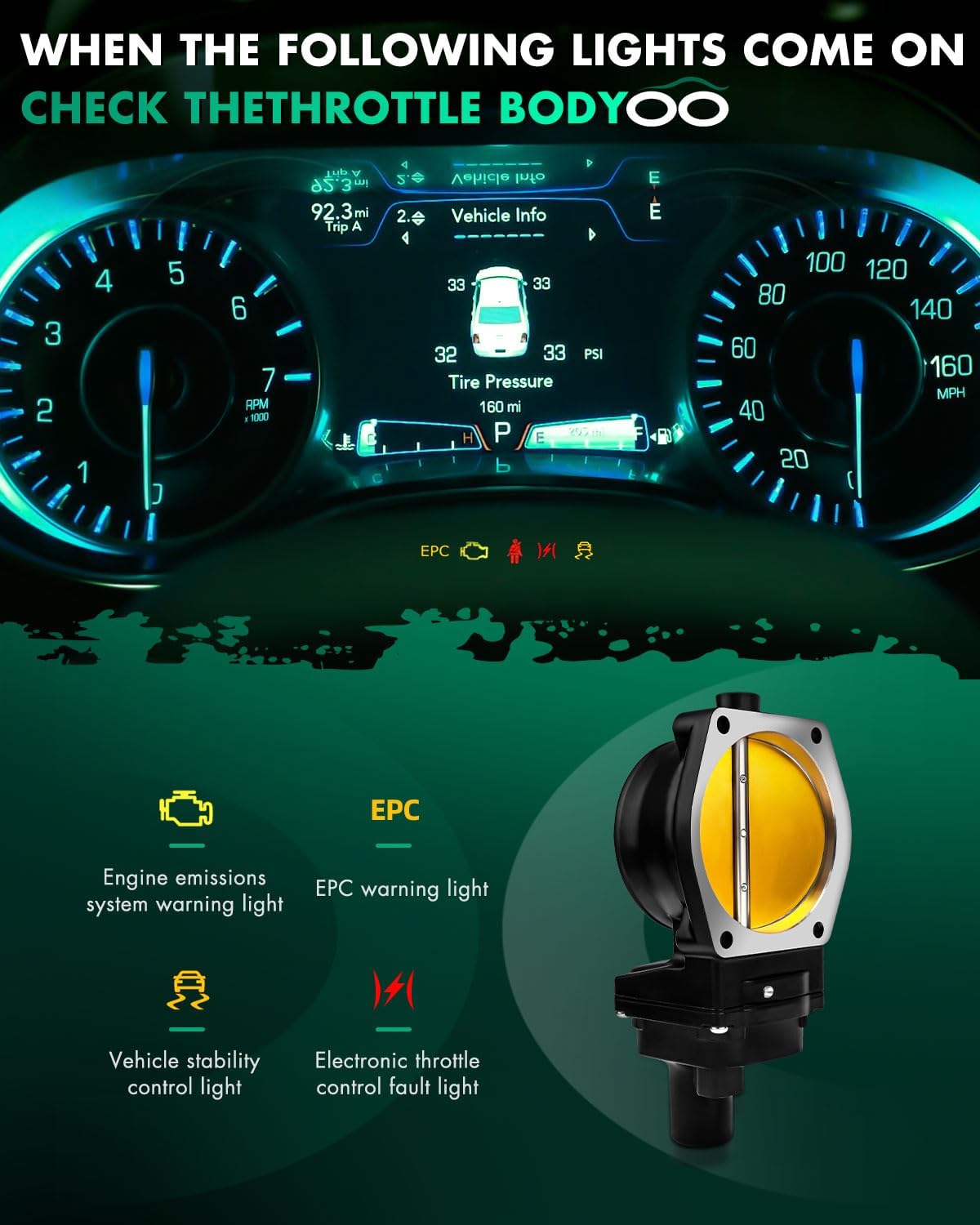 SCITOO 102MM Boosted Drive by Wire Throttle Body Compatible for Chevy for Corvette 6.2l 2008-2019, for Chevy for Camaro 6.2l 2010-2014, for Pontiac for G8 3.6l 6.0l 2008 2009 S20002