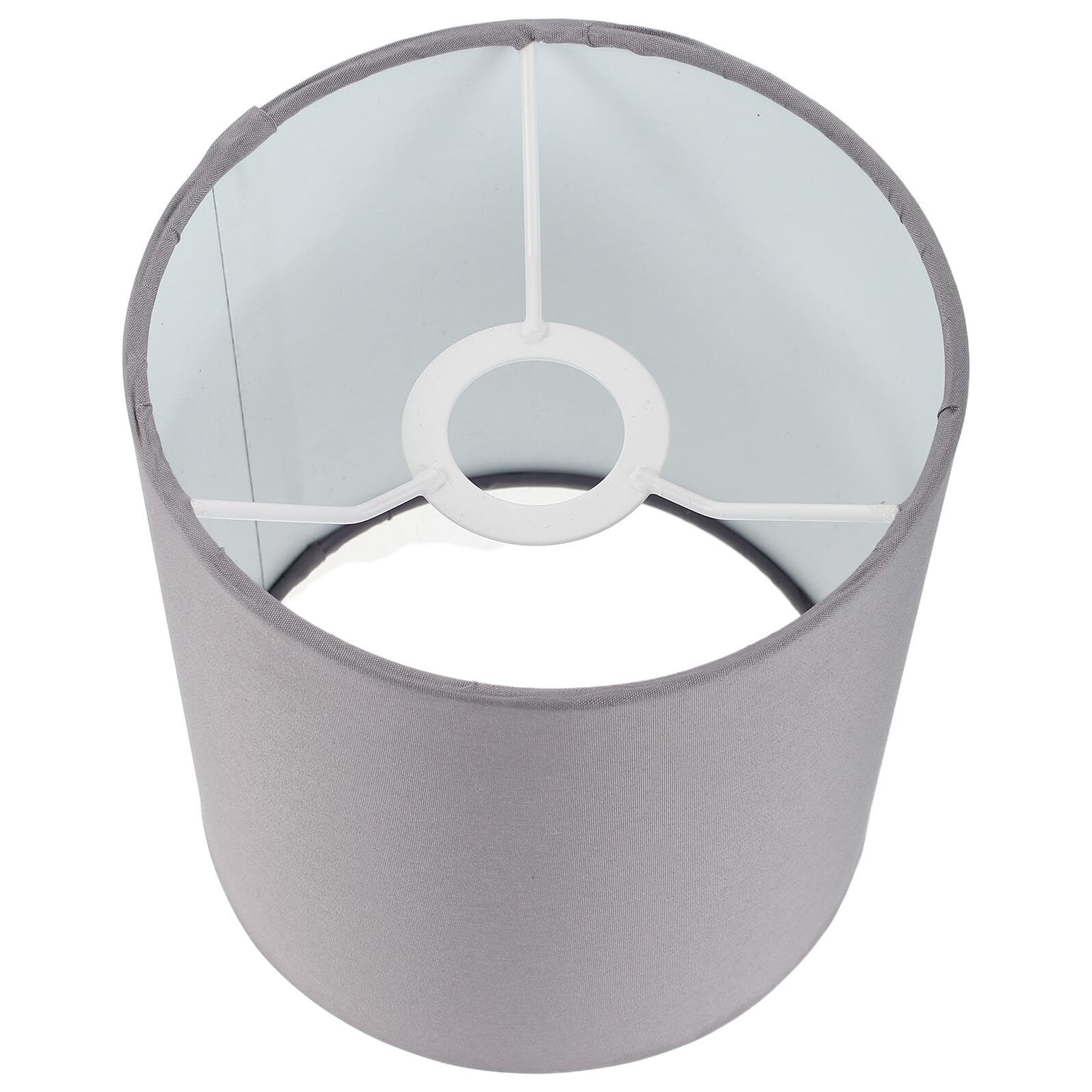 YUYUETIME Small Drum Lampshade Grey Fabric Cylindrical Design for Table Wall Ceiling Lamps Easy Install Modern Decorative Lighting Shade for Living Bedroom