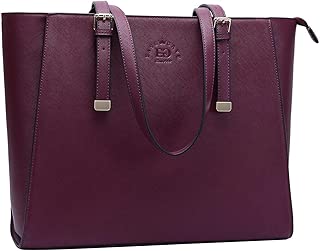 Laptop Bag, Women Tote Bag,15 15.6 Inch Work Bag Briefcase with Comfortable Shoulder Strap for Office Ladies College Girl Carrying,Burgundy