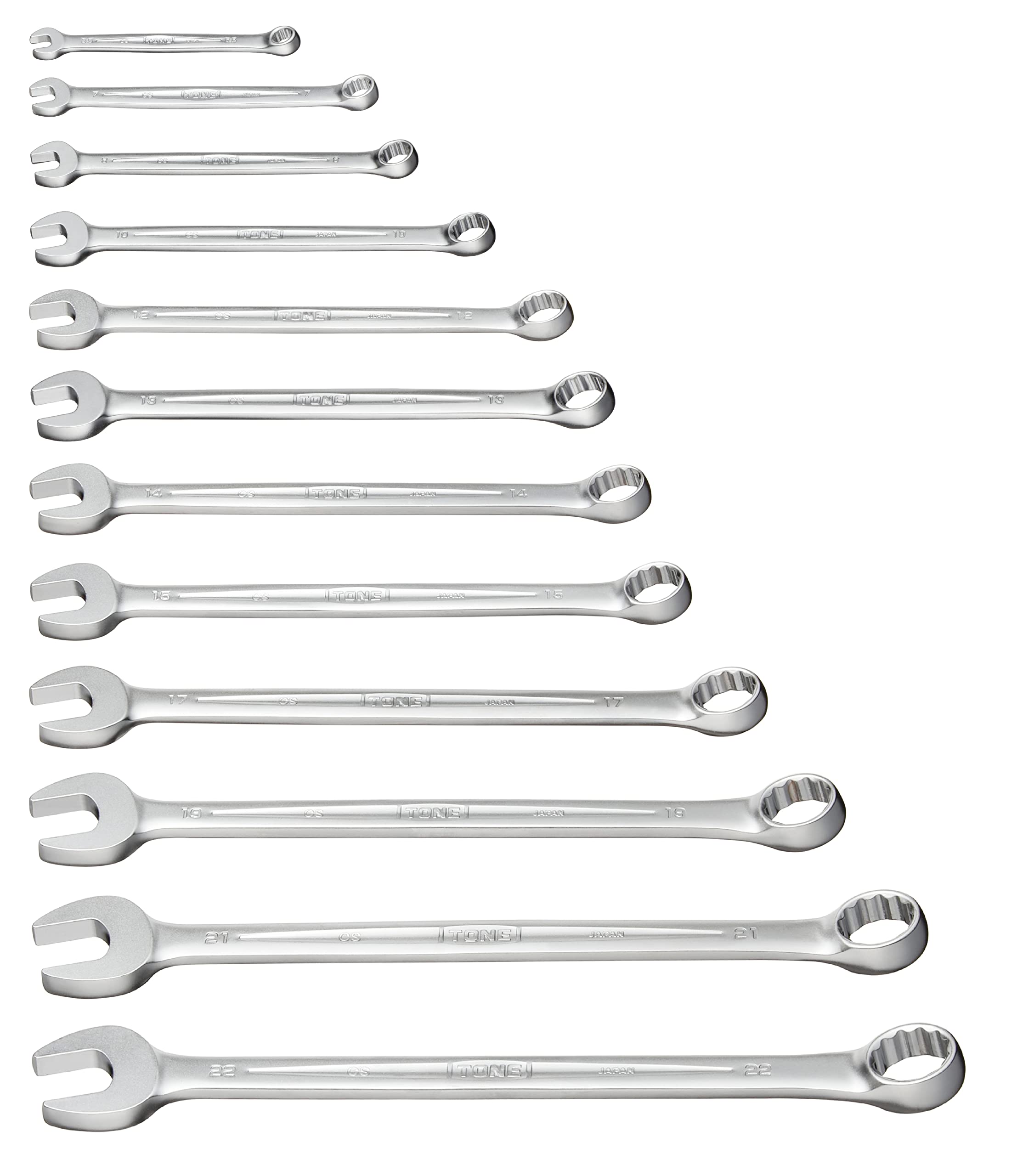 Amazon | トネ(TONE) コンビネーションスパナセット CS120C 内容