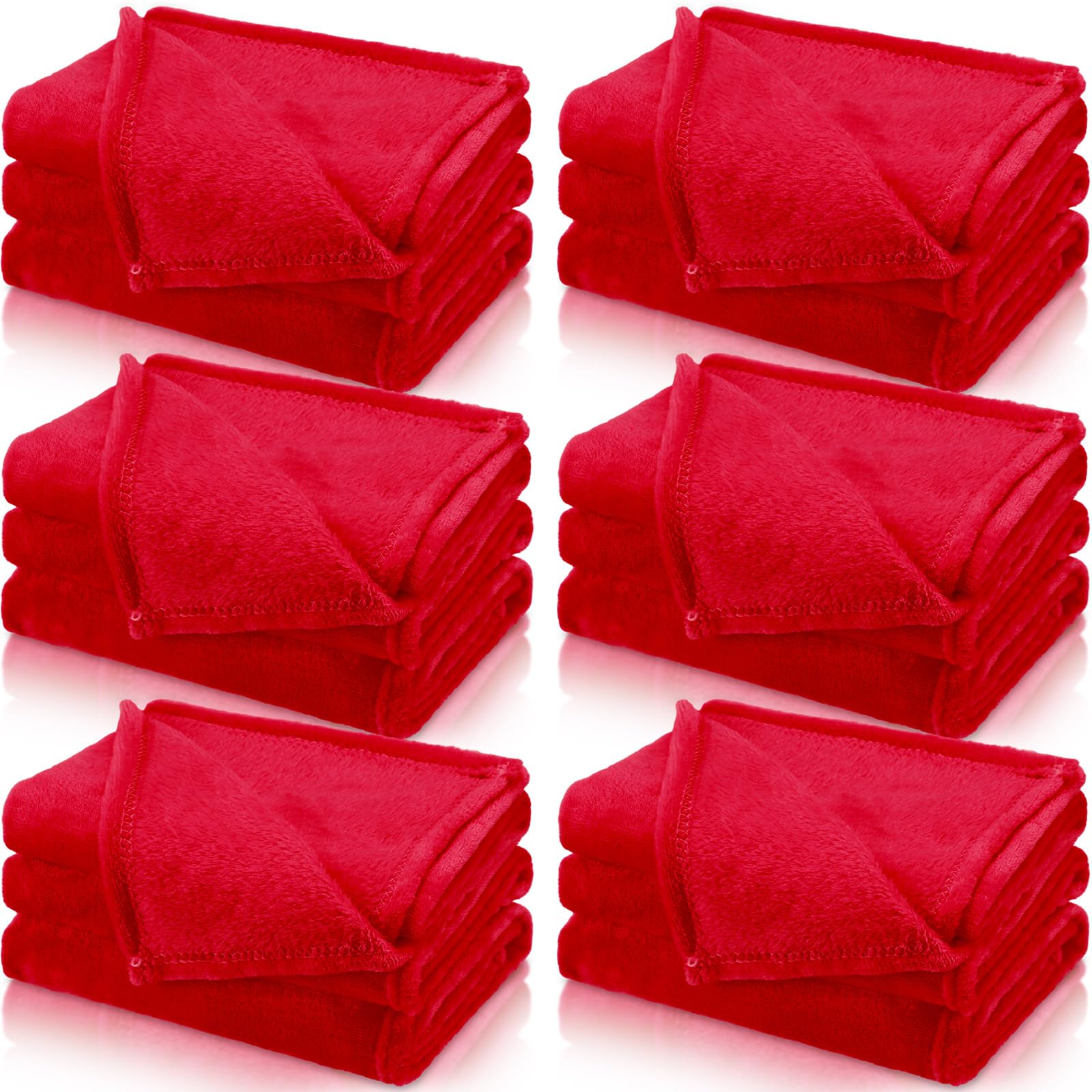 SmoothNovelty 6 Pcs Eater Fleece Throw Blanket Bulk for Kids Soft Plush Flannel Throw for Kids Girl Sleepover Slumber Movie Night Galentine's Party