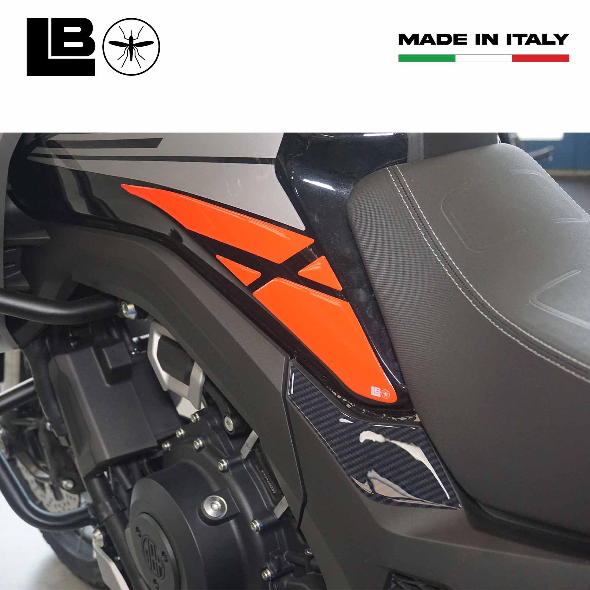 labelbike - Naklejki 3D na Zbiornik Motocykla i boczne Dekoracje z żywicy kompatybilne z Morbidelli T1002VX 2025 - Kolor Carbon Red