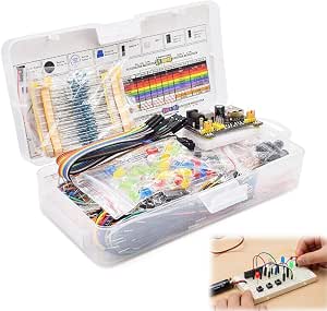 Electronics Component Basic Starter Kit with 830-Point Breadboard ...