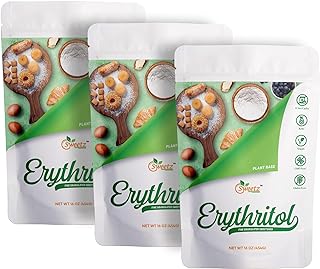 Erythritol All Purpose Sweetener; Total Servings 342; Zero Calorie Sweetener, Sugar-Free Substitute for Baking, Smoothies, Coffee; Low Carb Keto Diet Friendly Food | Pack of 3, 1LB/Each