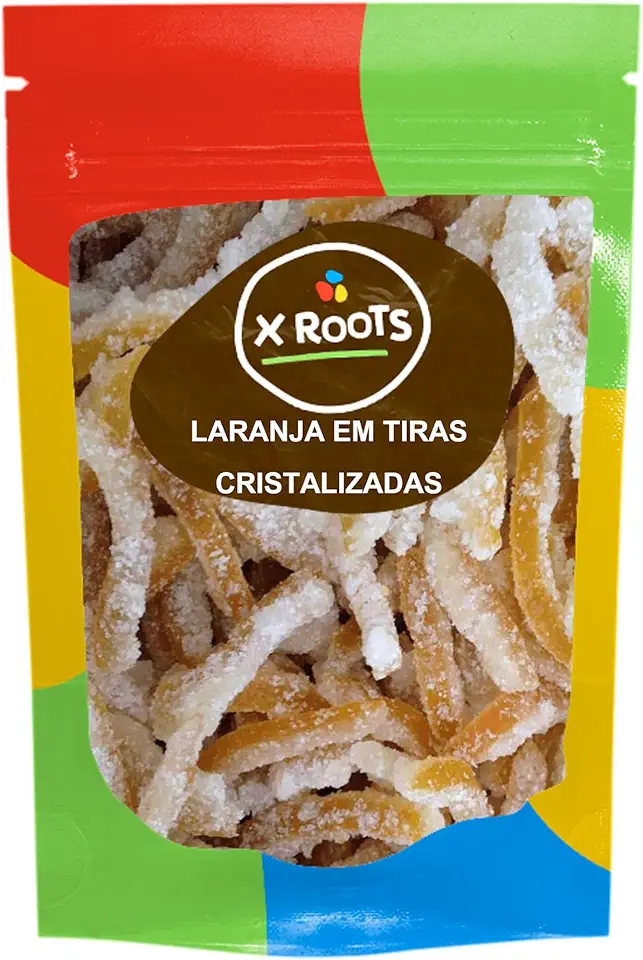 Laranja Cristalizada Premium em Tiras 500g para suas receitas