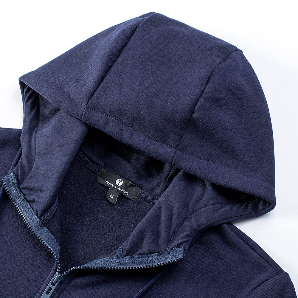 TONY BACKER Tuta Uomo In Cotone Sportiva Con Chiusura Zip Completo Tuta In Casa