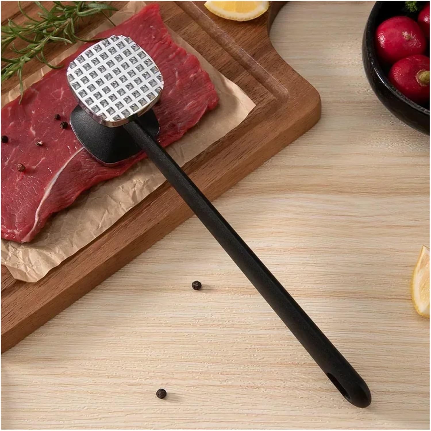 Fit for Double-Sided Zinc Alloy Steak Hammer Mallet - Portable Meat Tenderizer for Pork Chops and Steaks(G)