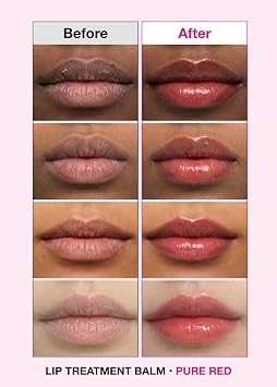ISOI Bulgarian Rose Lip Treatment Balm (Pure Red) Hydrating & Tinted Lip Balm for Dry Lips, Korean Skincare (0.18 oz, 5g)