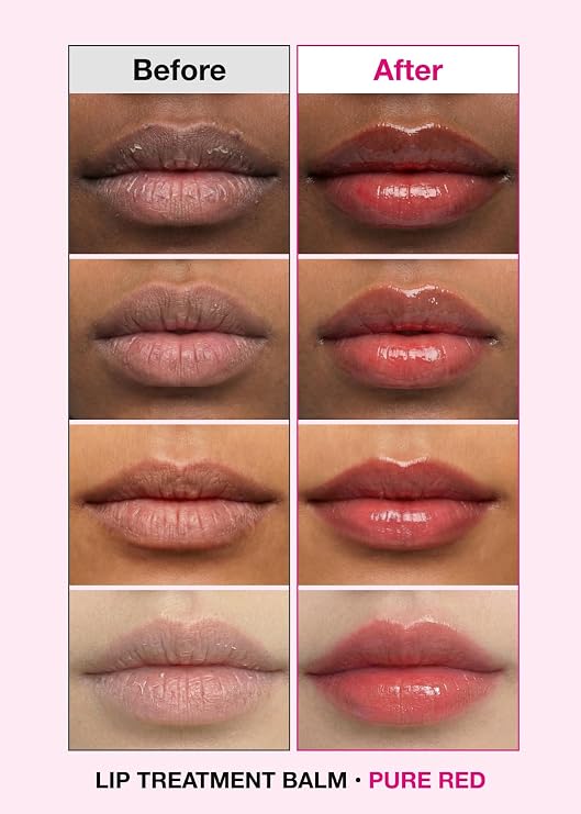 ISOI Bulgarian Rose Lip Treatment Balm (Pure Red) Hydrating & Tinted Lip Balm for Dry Lips, Korean Skincare (0.18 oz, 5g)