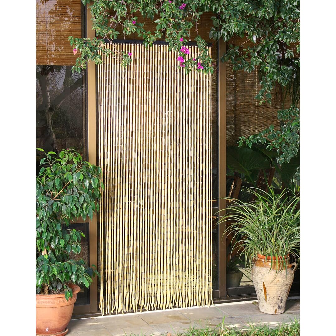 CATRAL NORTENE Cortina Puerta Hong Kong Marfil 70 Lineas Madera Exterior 90X200CM 90X200 CM