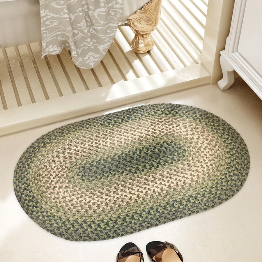 Tapete Tranquility TQ22 Green 2' x 3' Oval miniatura 4