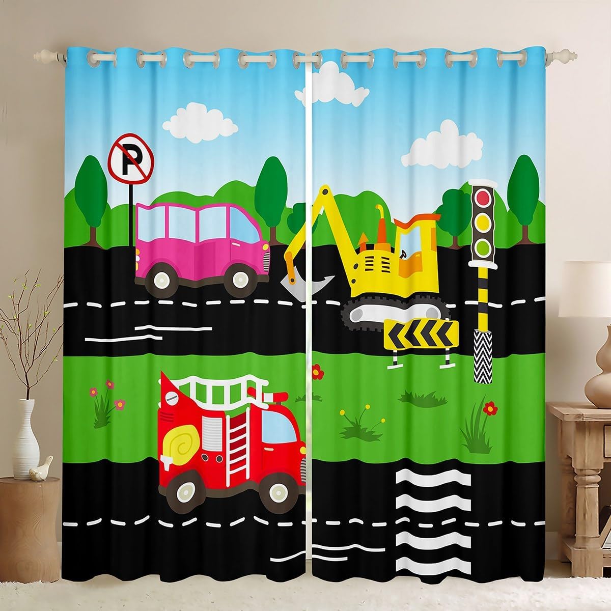 Ball Sports Window Curtains Teens Adult Women,Green Ball Court Curtains for Bedroom,Soccer Basketball Draperies for Living Room,Baseball Football Window Treatment Curtains Set of 2 Panels,42Wx90L