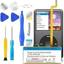 Upgraded Replacement Battery for 616-0232850mAh Battery Compatible with iPod Classic 5th - 7th Generation Video A1136 A1238 6th 80GB 6.5th 120GB 7th 160GB 5th 30GB with Repair Tool Kit
