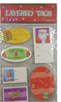 12 Layered Christmas Gift Tags