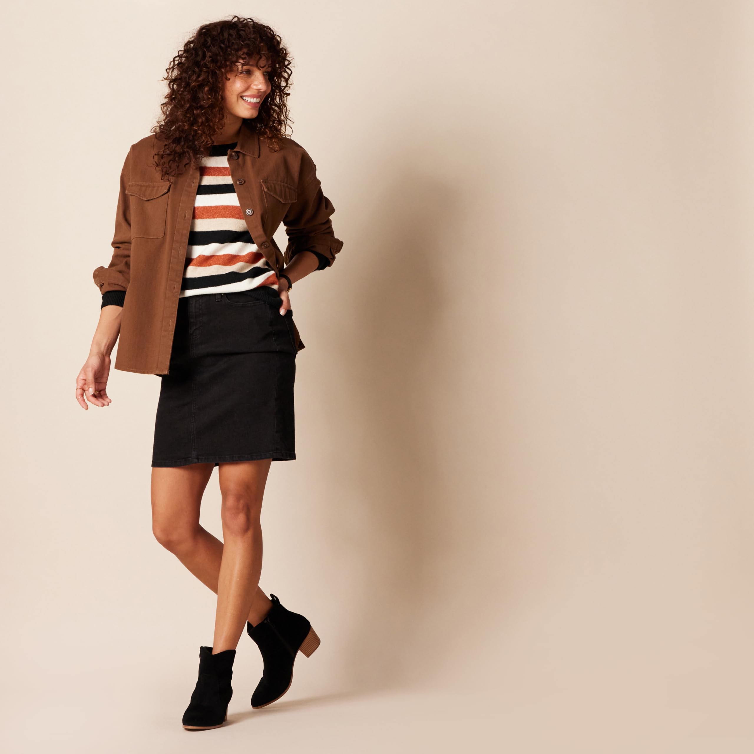Amazon Essentials Damen Western-Stiefeletten Mit Gestapeltem Absatz