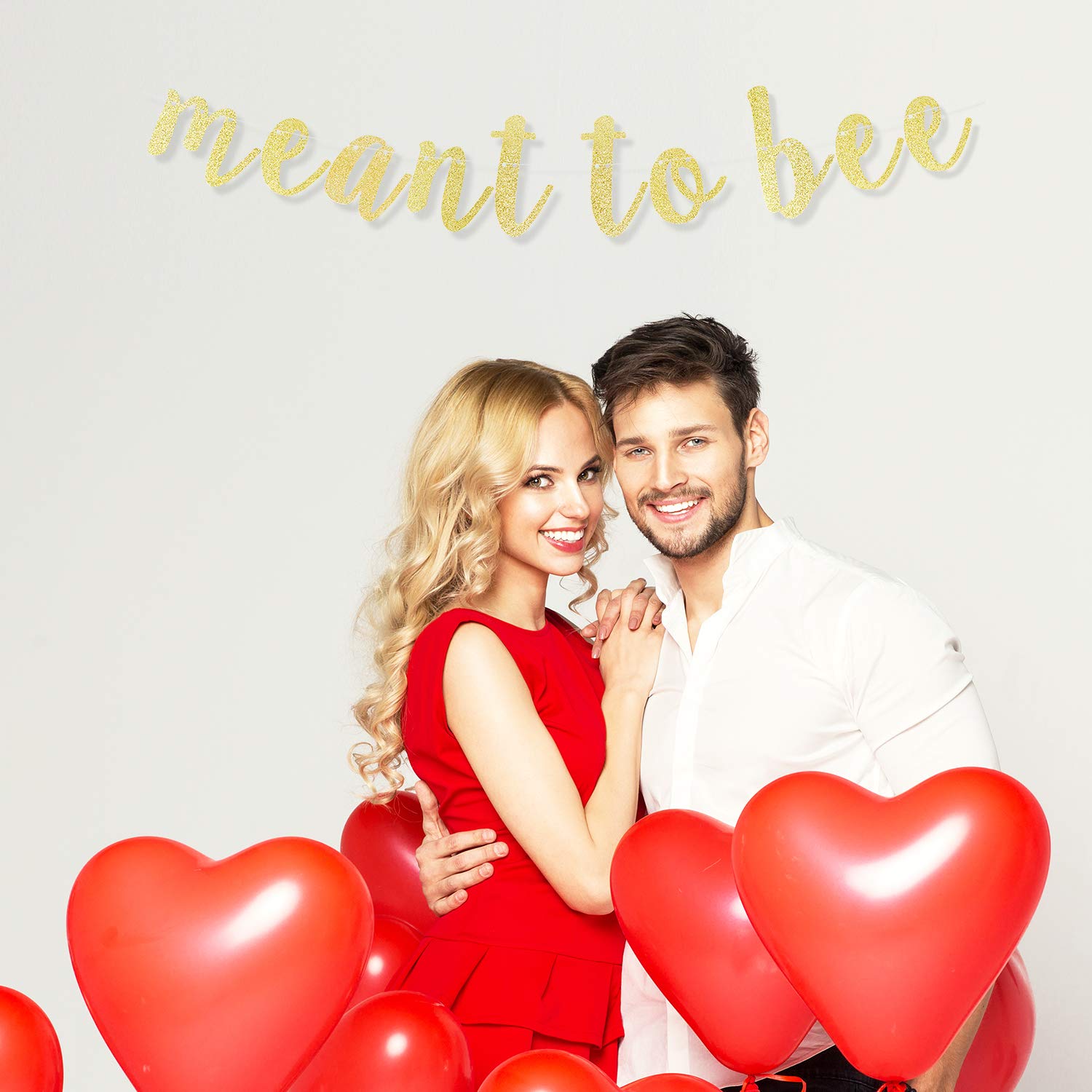 Meant to Bee złoty brokat kursywny skrypt chorągiewki baner baby shower urodziny ślub panna młoda to be mama na imprezę dekoracja kominek stół znak ścienny - nie wymaga majsterkowania