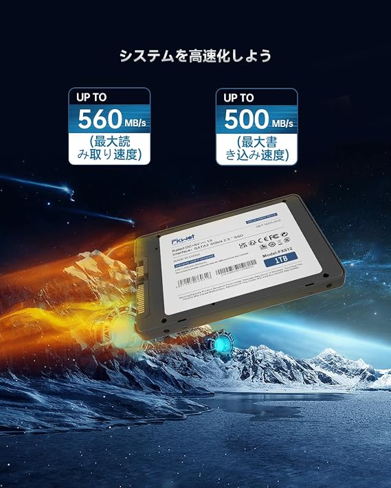Fikwot FX812 SSD 1TB ≪TLC Endurance Design≫ 2.5 Inch SATA III 6GB/s 3D NAND TLC Max 560MB/s Internal SSD PS4 Operation Confirmed Aluminum Alloy Case Compatible with Laptop/Desktop/PS4 5-Year