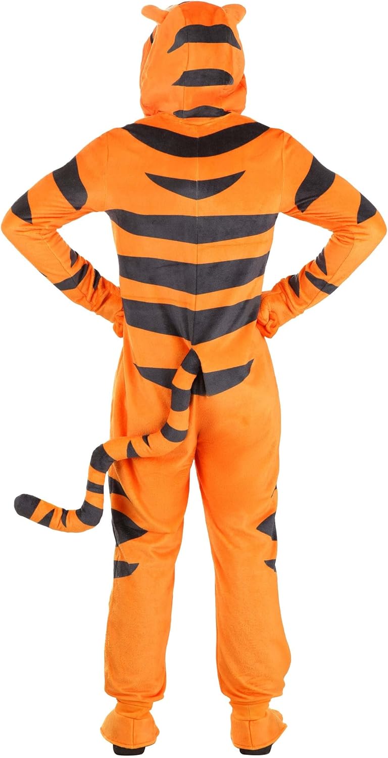 Disney's Winnie the Pooh Deluxe Tigger Dress for Adults, Tigger Hooded Onesie Outfit for Men and Women Halloween Costume