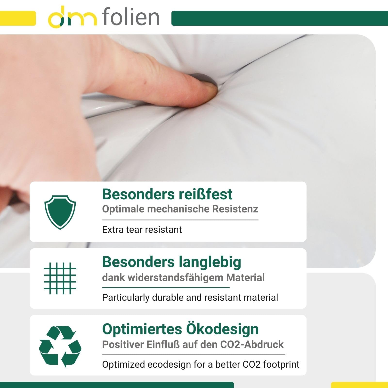 dm-folien gmbh 1000 Stk. Profi Coex Versandtaschen 165 x 220 mm I Reißfeste Versandbeutel für Kleidung & Textilien I Versandtüten selbstklebend & blickdicht I Plastiktüten Stärke 50 my
