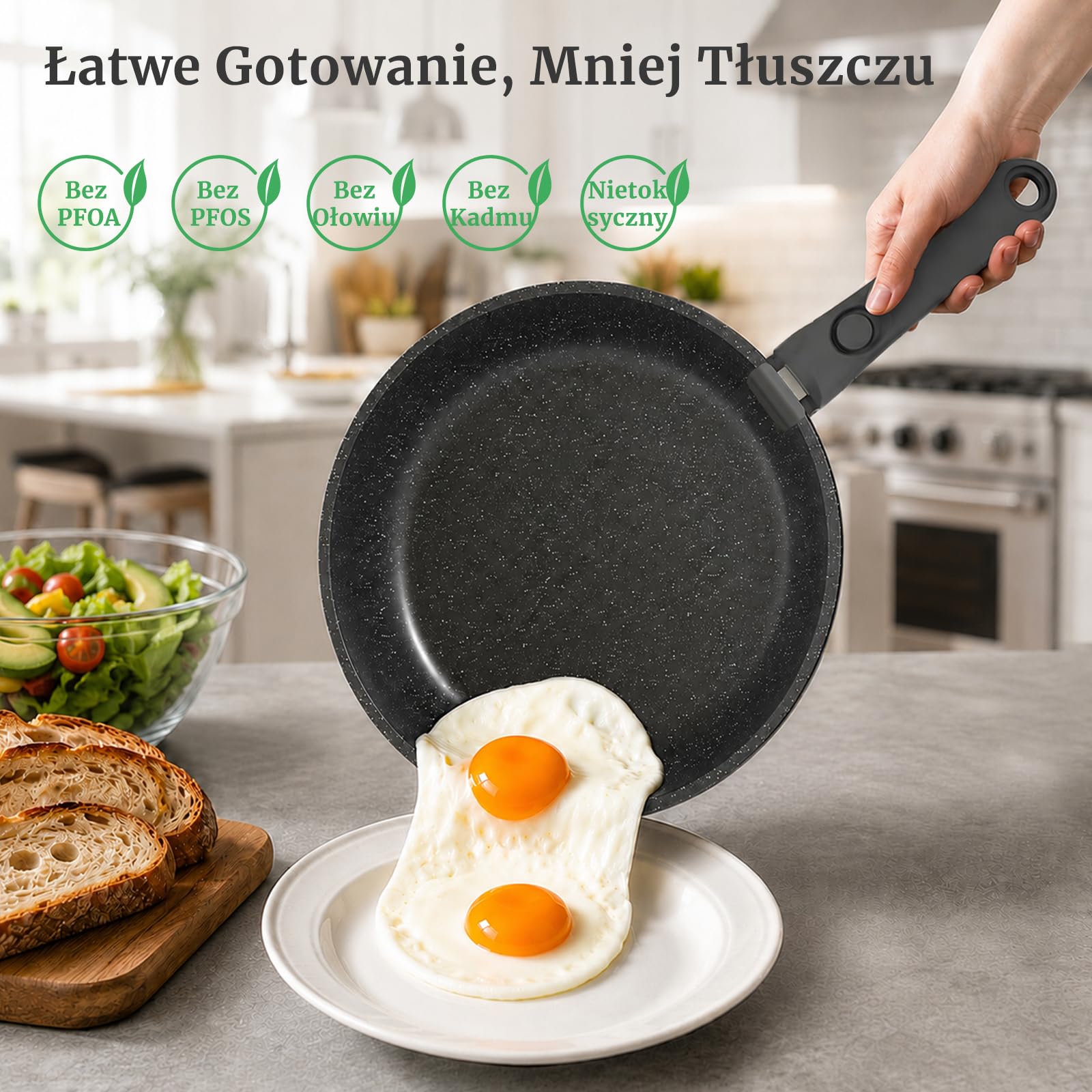 YASHE 21-Elementowy Zestaw Garnków, Odpinane Rączki, Na Indukcję, Granit | Konstrukcja Możliwa Do Układania, Idealny Do Kampera, Odporny Na Piekarnik, Bezpieczny, Kompletny
