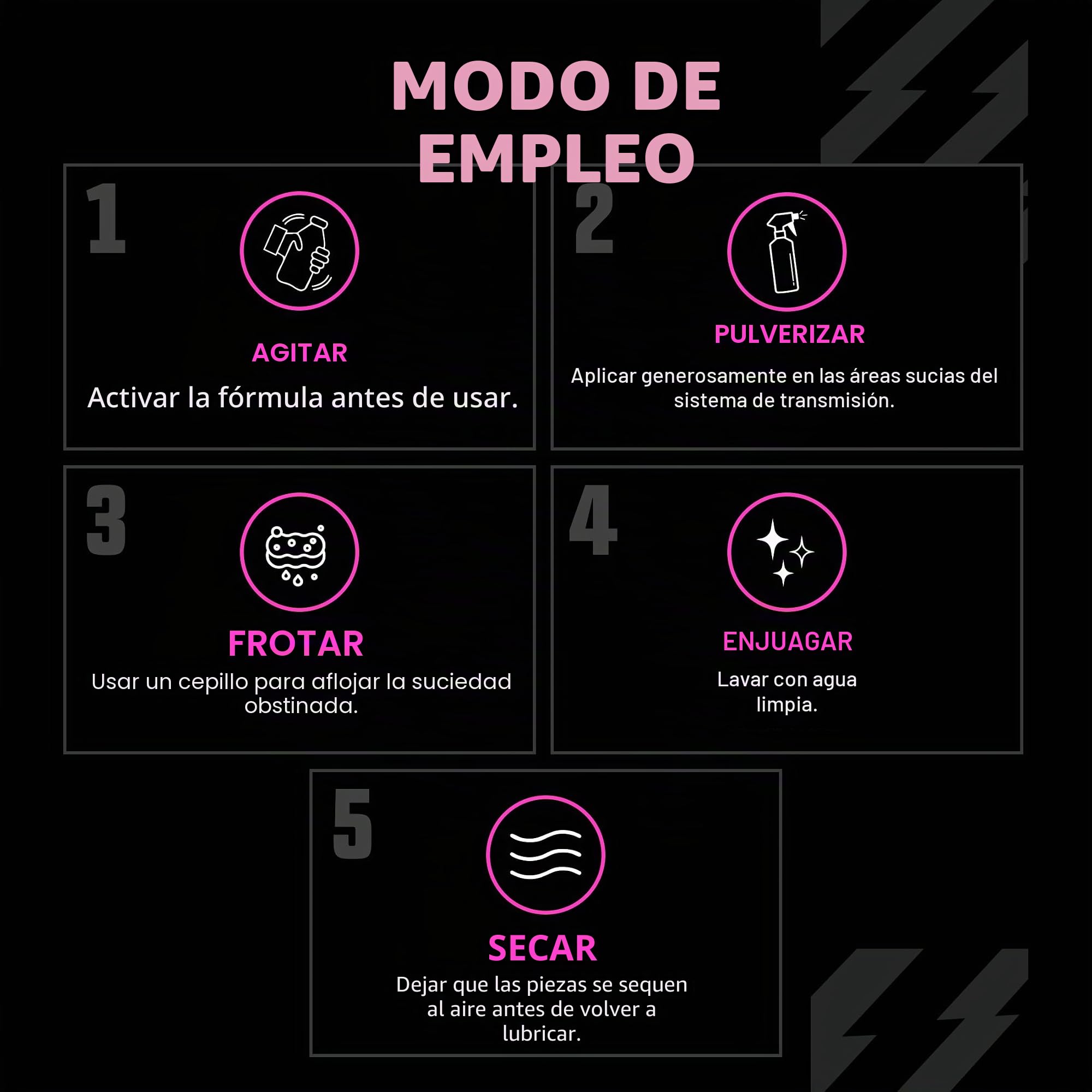Muc-Off Limpiador de Transmisión de Moto y Desengrasante de Cadena de Moto, 500 ml - Limpia Cadenas de Moto Desengrasante, Biodegradable y Eficaz - Apto para Todo Tipo de Motos