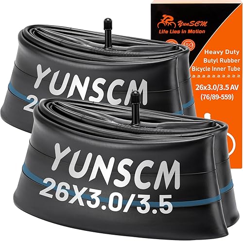 2 tubos de bicicleta eléctrica resistentes de 26 x 3.0 de 26 x 3.0/3.5 AV32mm Schrader 76/89-559 tubos interiores compatibles con tubos de