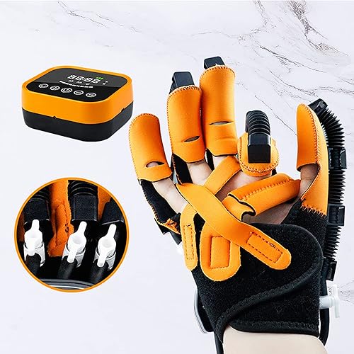 Miniatura 4 de Guantes de robot de rehabilitación, férula de mano funcional para ejercitador, ortesis para ejercitador, USB cargable, 9 engranajes de intensidad, 3