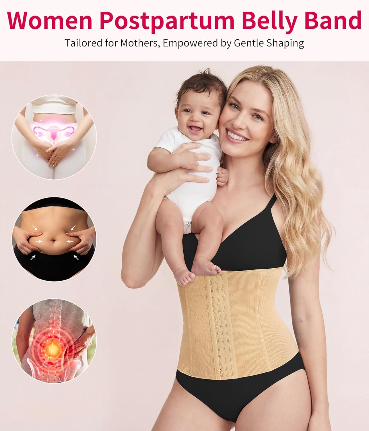 Gotoly Waist Trainer for Women Corset Shapewear Tummy Control Faja Body Shaper Waist Cincher Slim Postpartum Belly Band - Image 3