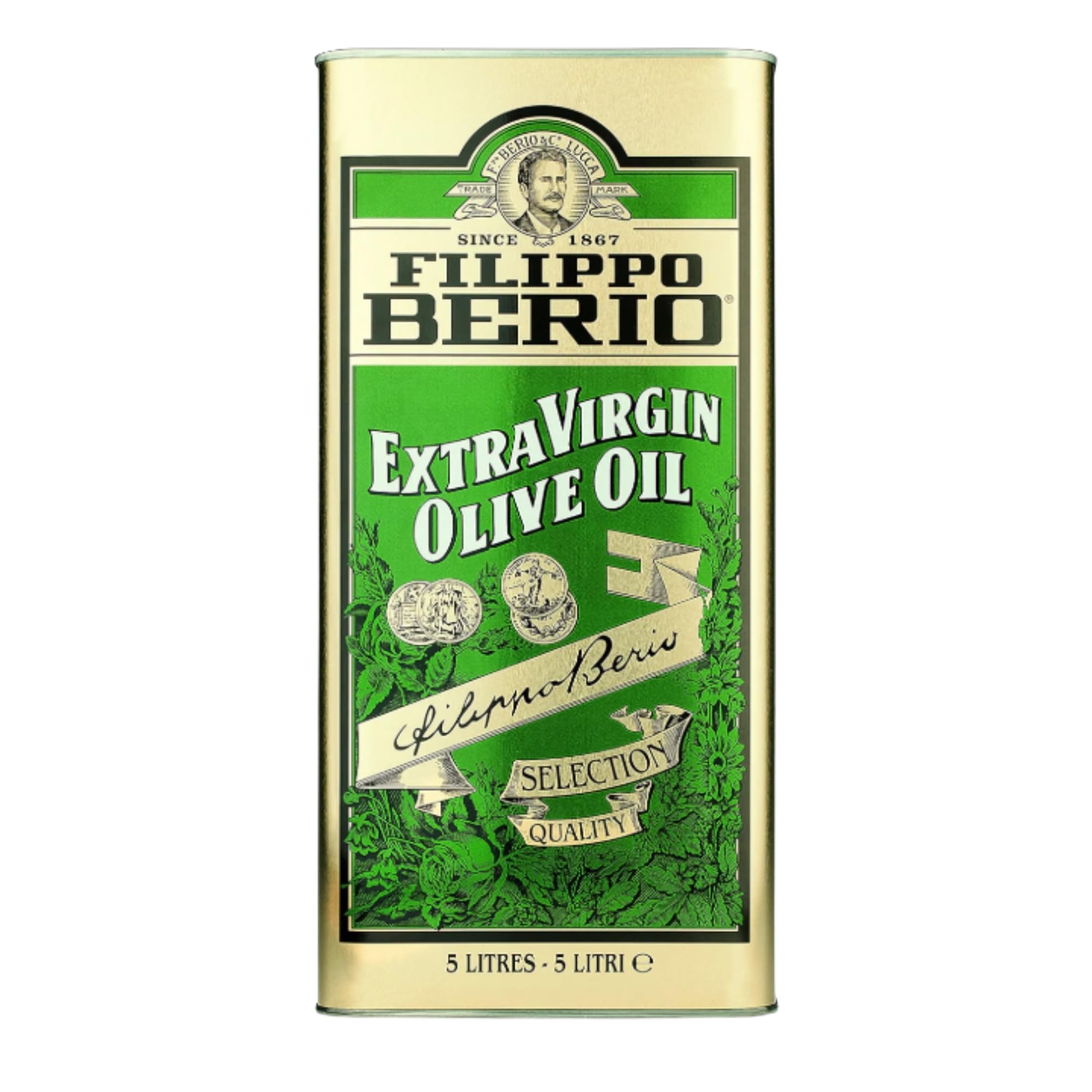 Filippo Berio Extra Virgin Olive Oil Tin 5000 ml