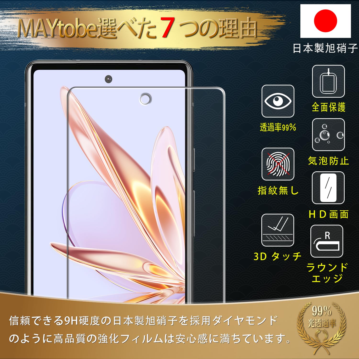 Amazon | 【旭硝子 4枚セット】MAYtobe ガラスフィルム Google pixel 