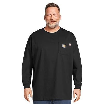 Carhartt Big Tall Flame Resistant Force Loose Fit Midweight Long Sleeve Pocket T Shirt Men