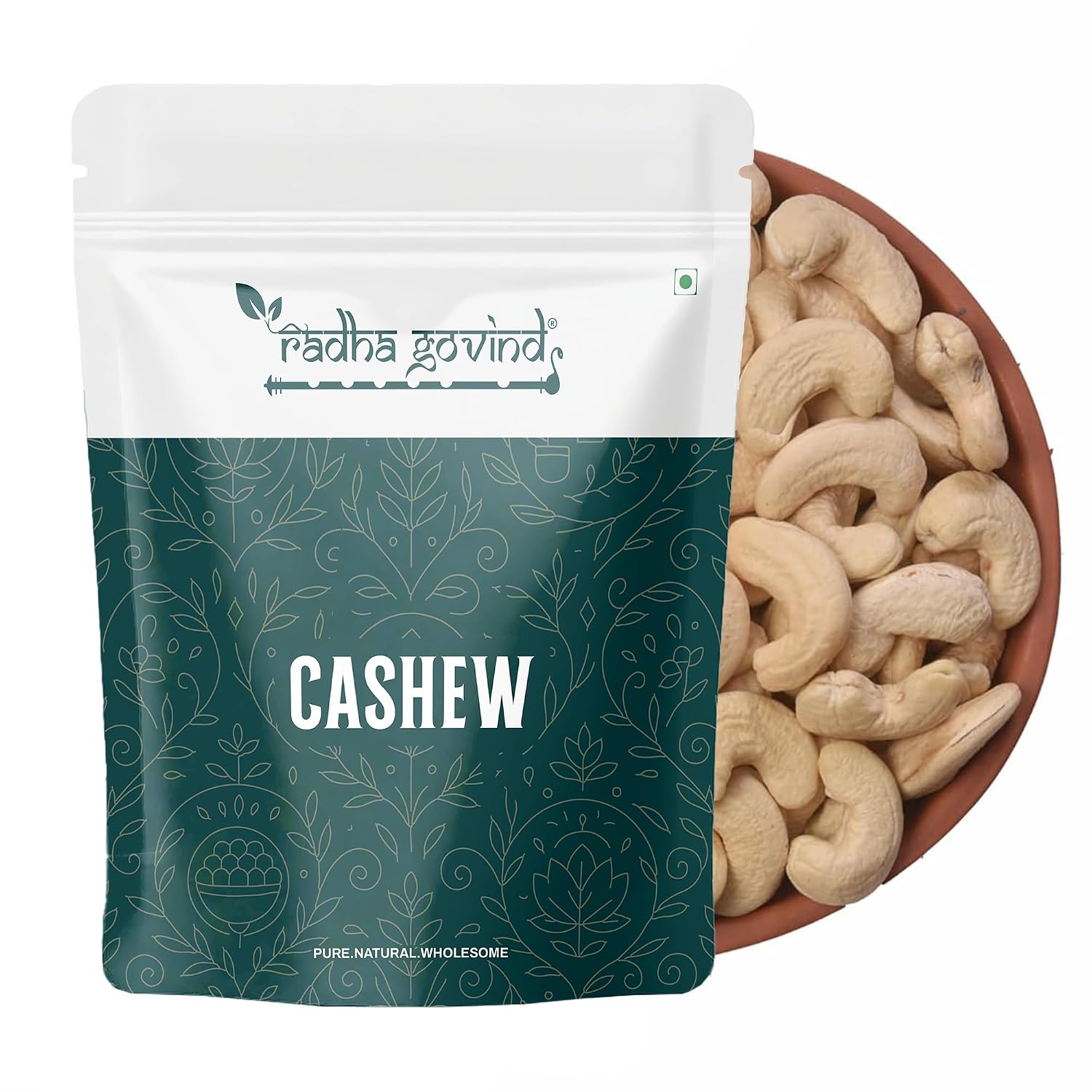 Radha Govind 100% Natural Cashew 500gm Whole Crunchy Cashew Nuts High in Fibre Nutritious and Delicious Kaju