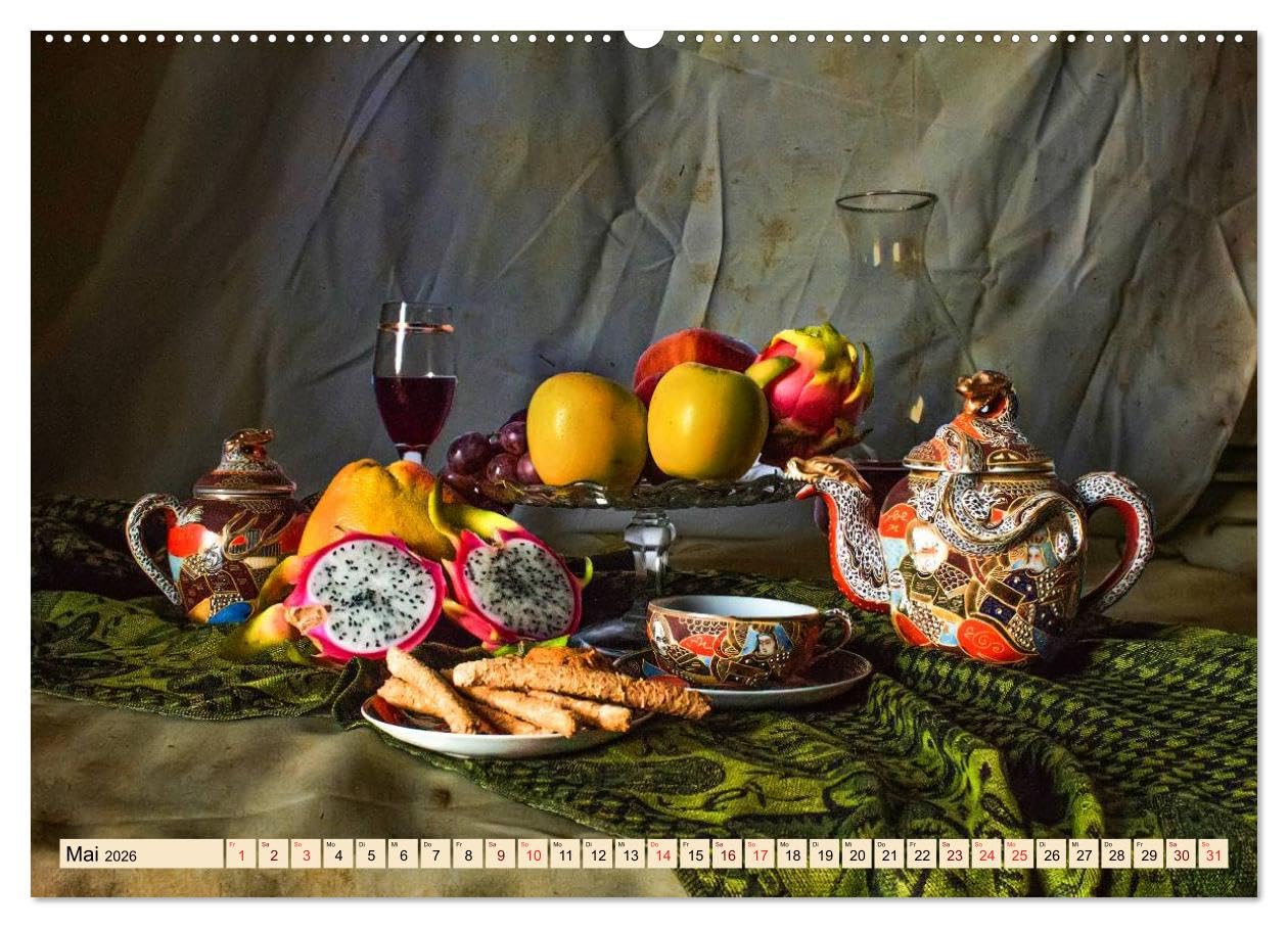 Stillleben - aber mit Stil (Wandkalender 2026 DIN A2 quer), CALVENDO Monatskalender: Fotografische Stillleben in ästhetischen Bildern. (CALVENDO Kunst)
