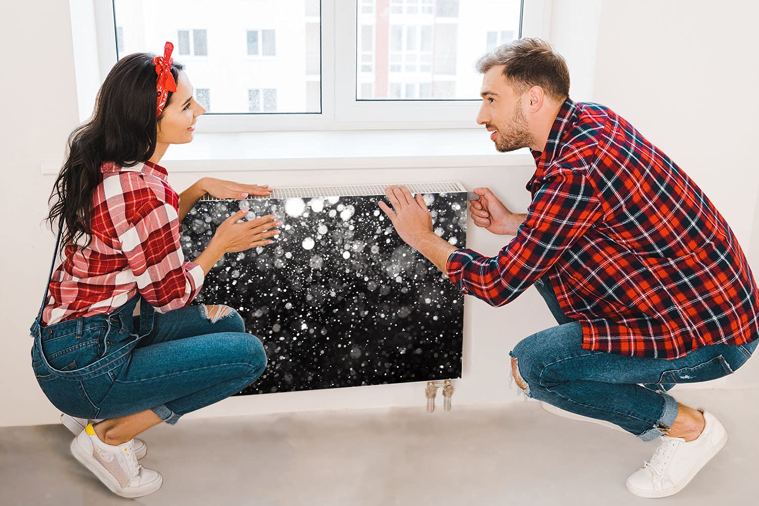 TMK Magnetische radiatorafdekking, radiatorbekleding 100x60cm, kleuren