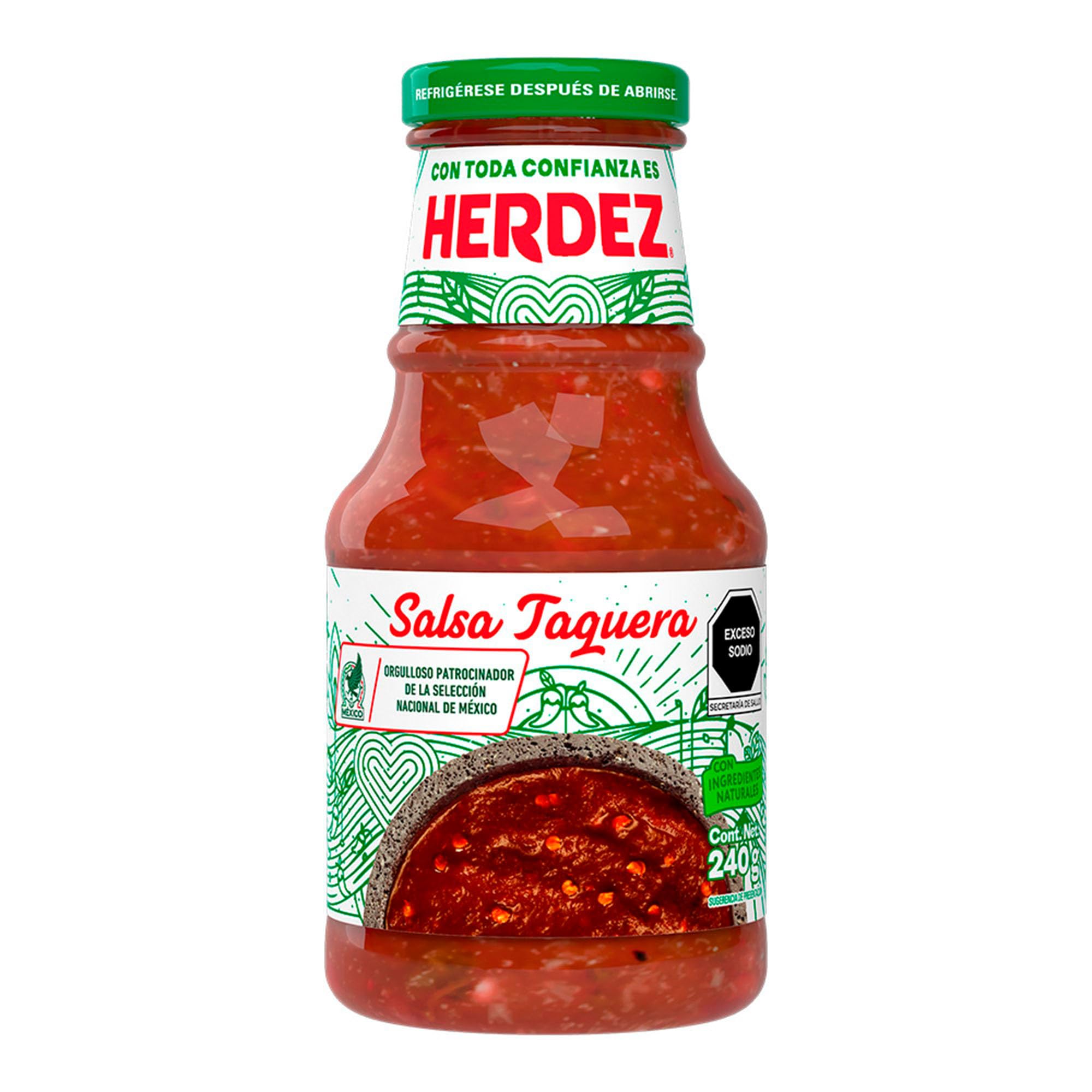Herdez Salsa Taquera 240 g Salsa roja picante mexicana