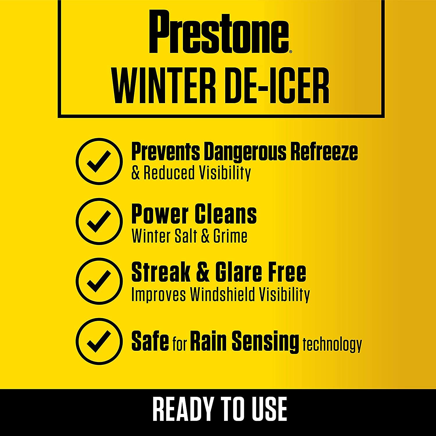 Prestone AS253 DeIcer Windshield Washer Fluid, Freeze Protection up to