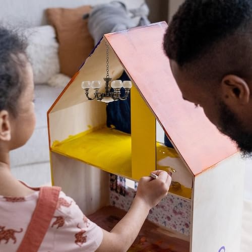 Miniatura 4 de VOSAREA Lámpara de araña en miniatura 112, lámpara de techo para casa de muñecas, lámpara colgante modelo de araña mini lámpara de techo para casa