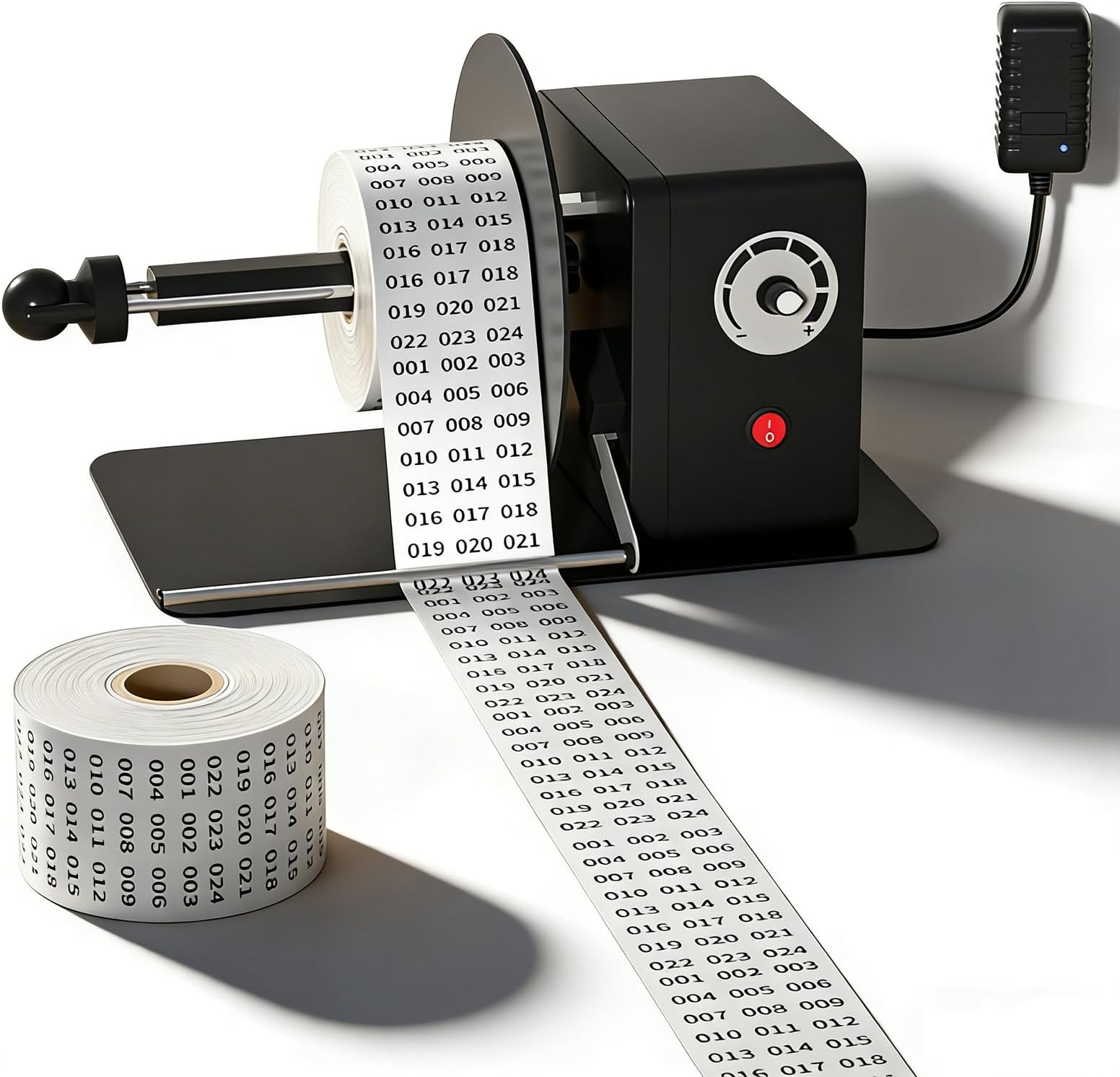 Automatic Label Rewinder Machine, with 25/40mm Core, Max Length 4.72"/width 6", Auto Start/Stop, Intelligent Speed Control, 130 Rpm, for Post Office/clothing Store