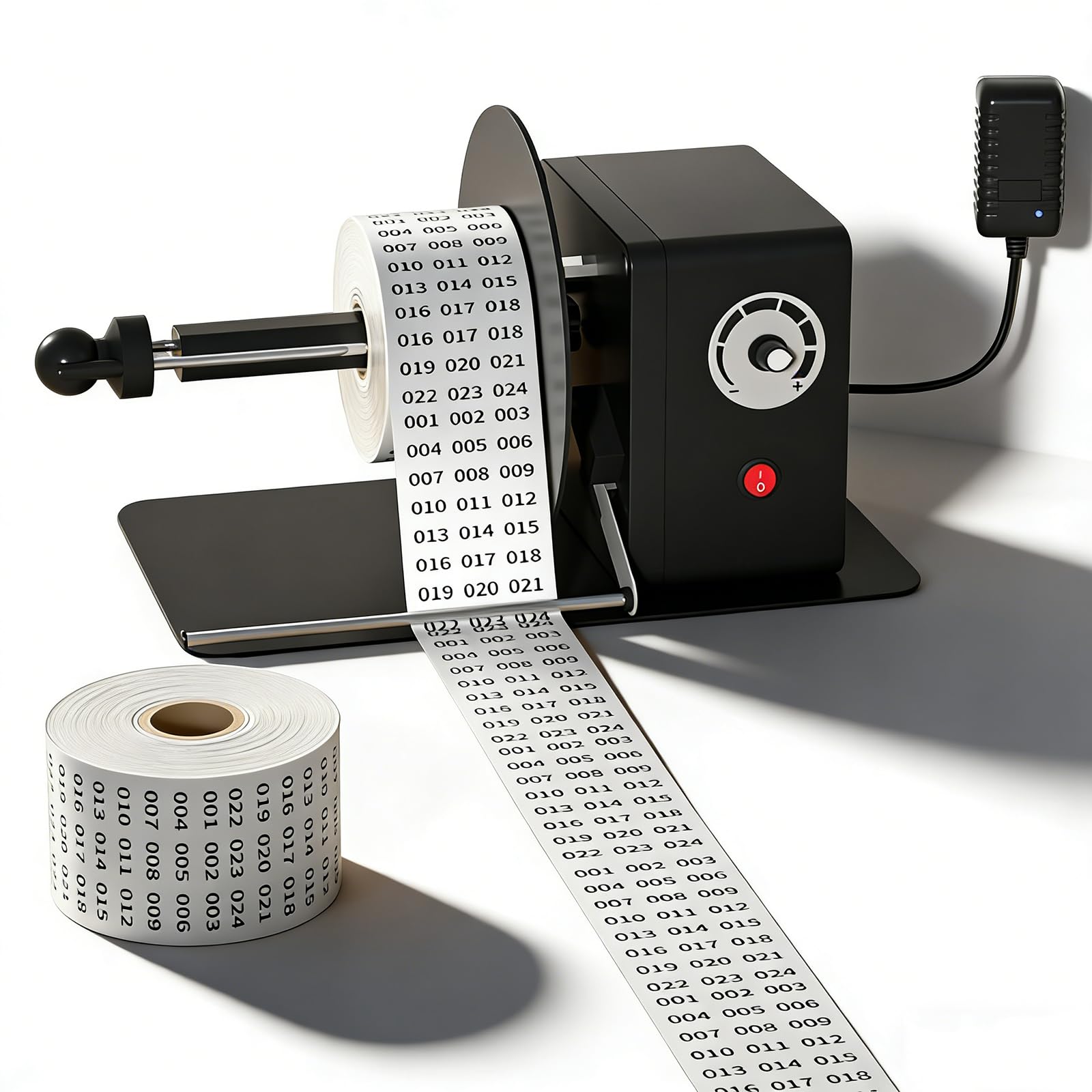 THYXGS Automatic Label Rewinder Machine, with 25/40mm Core, Max Length 4.72"/width 6", Auto Start/Stop, Intelligent Speed Control, 130 Rpm, for Post Office/clothing Store