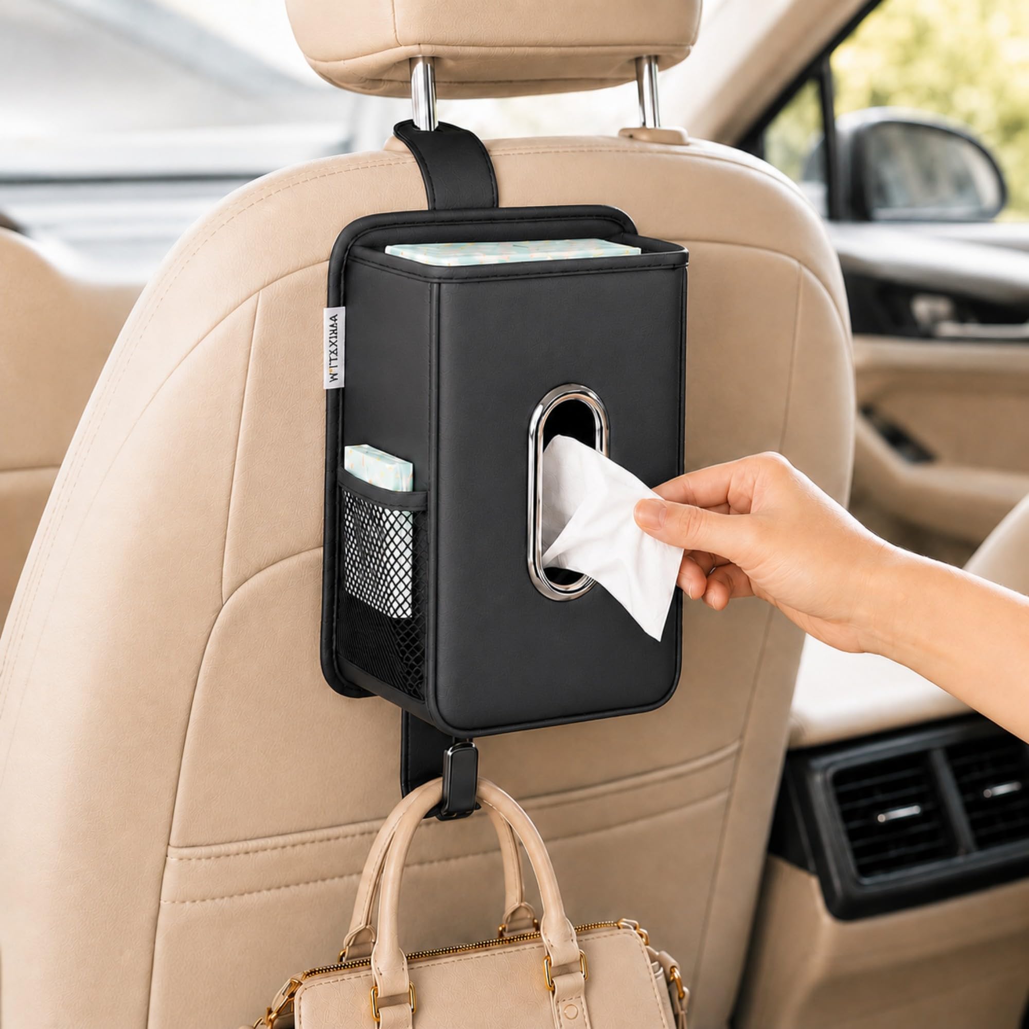 Photo 1 of Witaxima Multifunction Car Organizer with Headrest Hook - Black