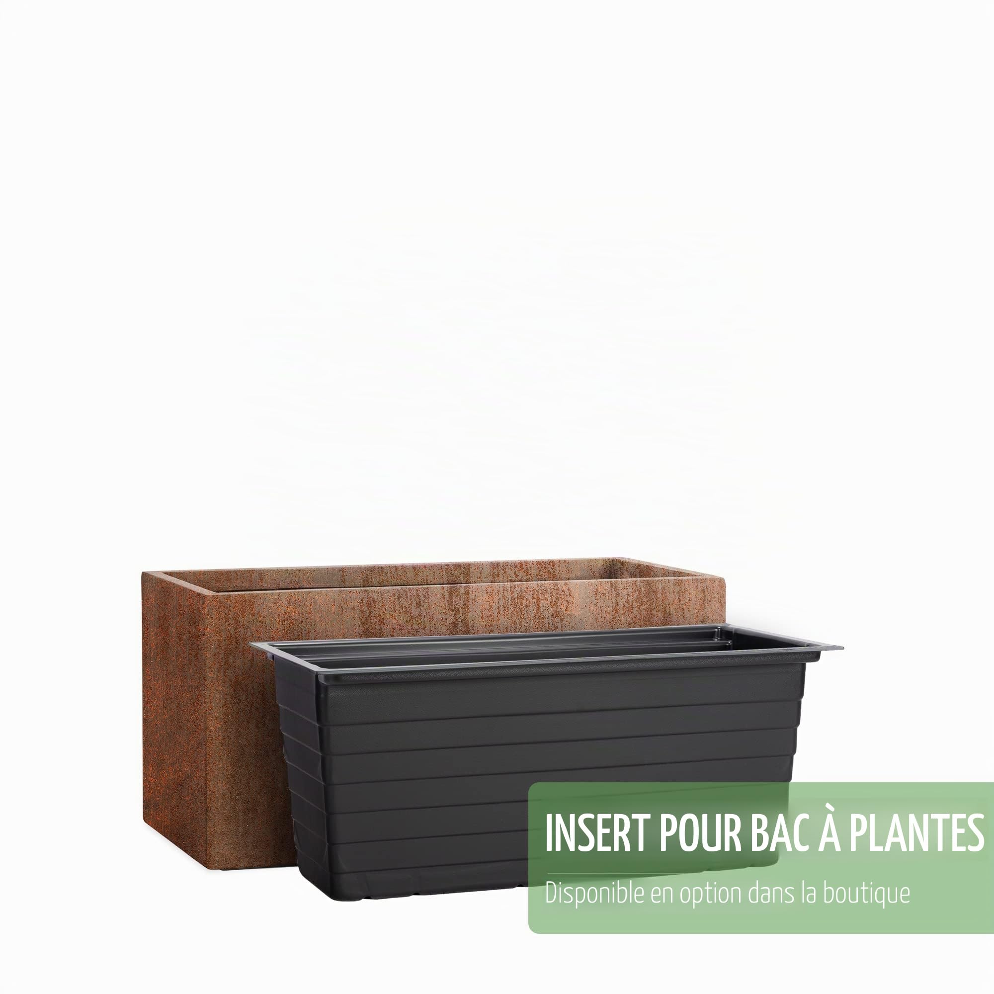 Pflanzwerk® Pot de Fleur Tub Jardinière Brun Roux 30x60x30cm Résistant au Gel Protection UV