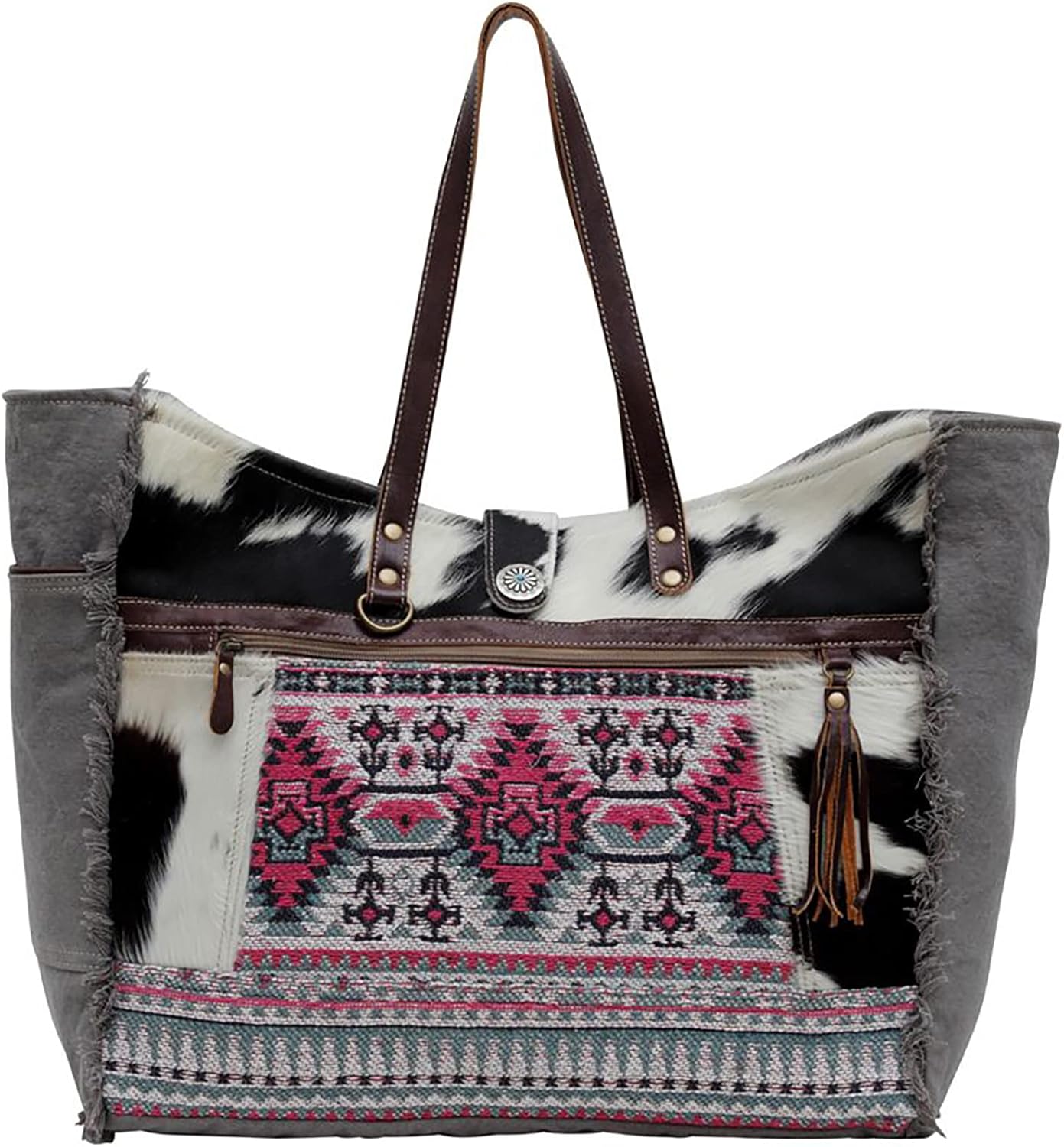 Myra Bag Western Leather Weekender Bag for Women - Mia