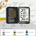 AyayaBoss 3-Pack Mini Thermomètre de chambre Hygromètre intérieur Humiditémètre, moniteur numérique de température et d'humidité pour la maison, les animaux domestiques, les plantes - Batterie incluse