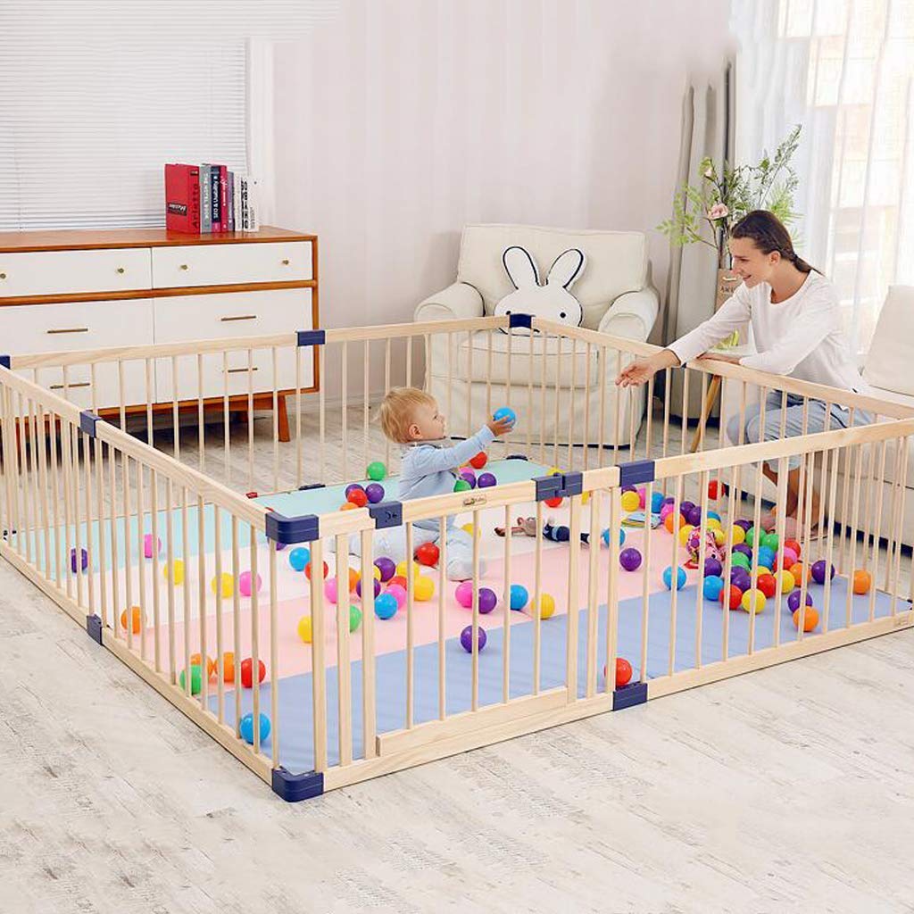 Box per Bambini in Legno Gioco per Bambini all'Interno e all'Esterno Recinto per Bambini Area Giochi Box per Giochi Centro Giochi, Box Portatile BabSafety
