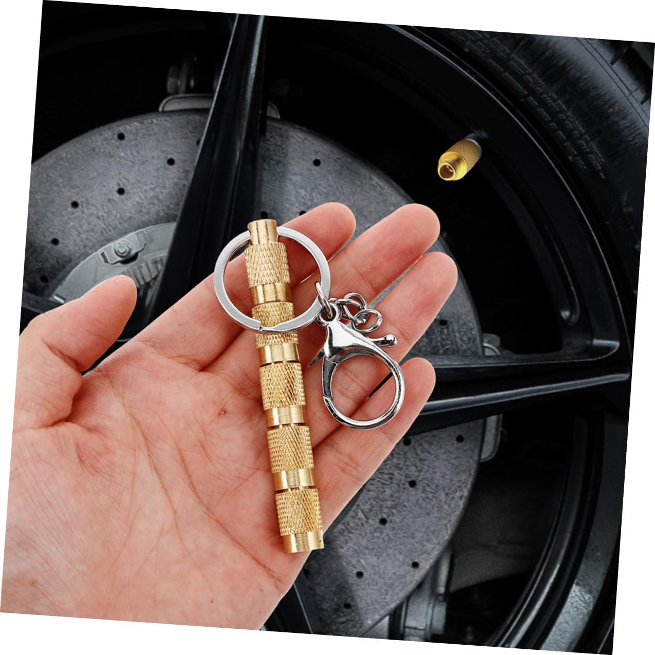 2pcs Solid Brass Tire Deflator Tool Set with Quick Release Valve for Cars Trucks Suvs Off-Road Automotive Repair Accessories